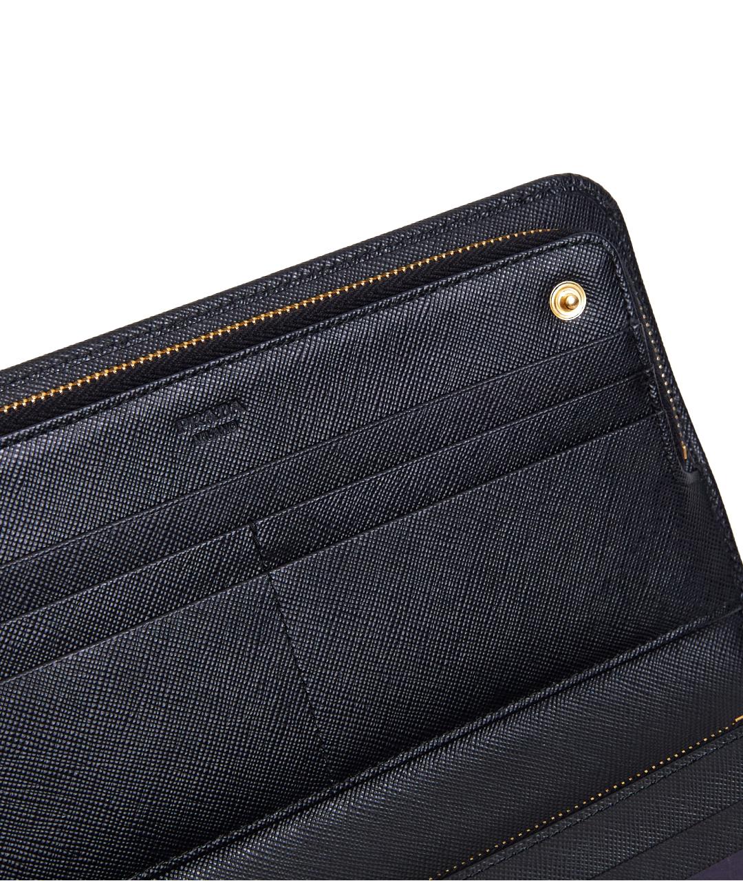PRADA Черный кожаный кошелек, фото 4