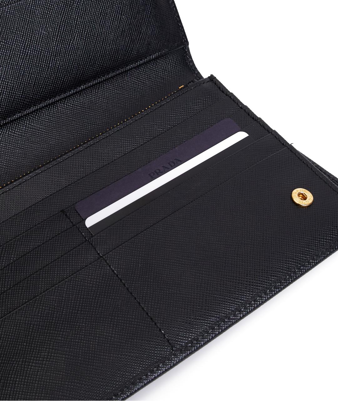 PRADA Черный кожаный кошелек, фото 6