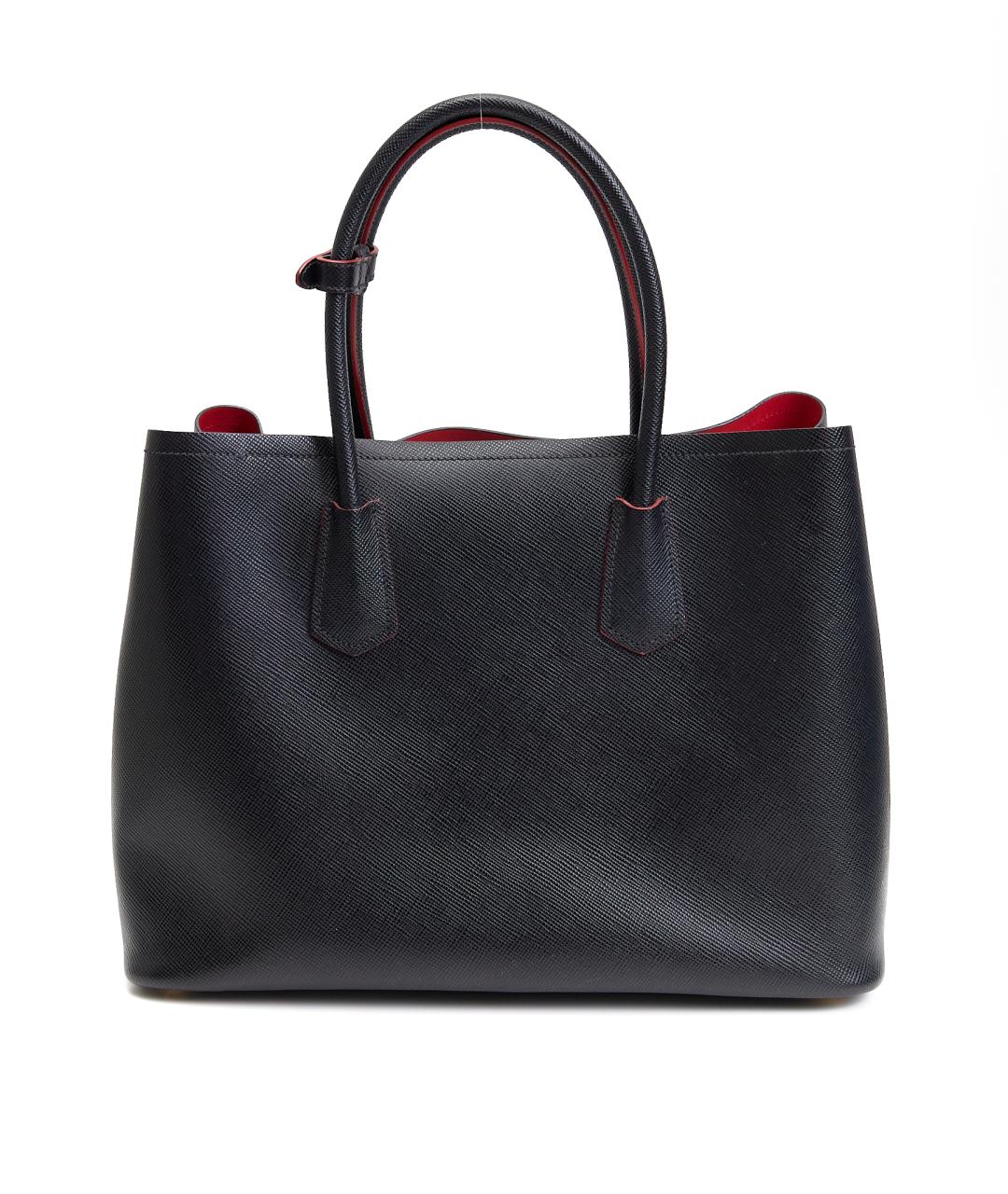 PRADA Черная кожаная сумка тоут, фото 3