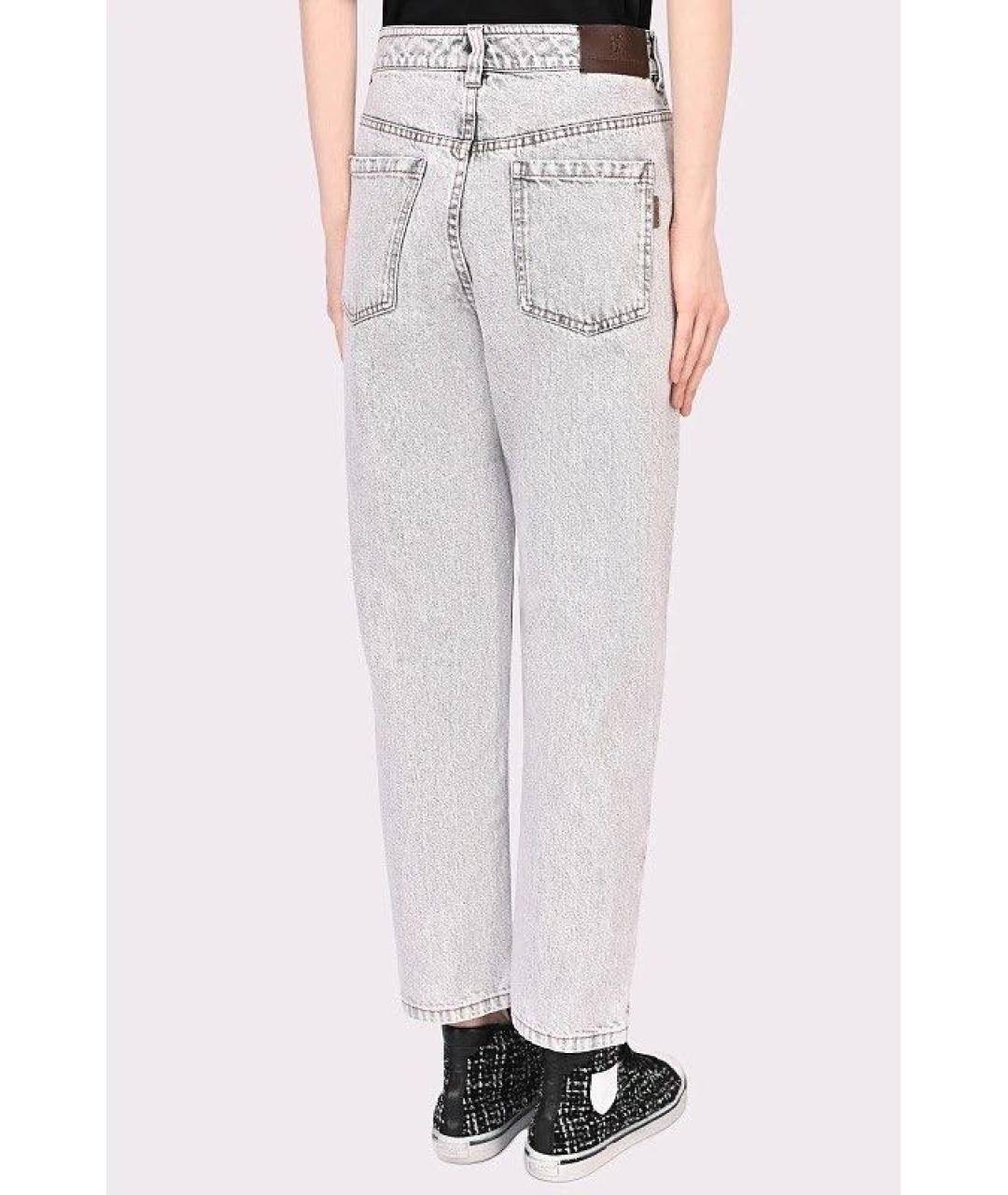 BRUNELLO CUCINELLI Серые хлопковые джинсы слим, фото 7