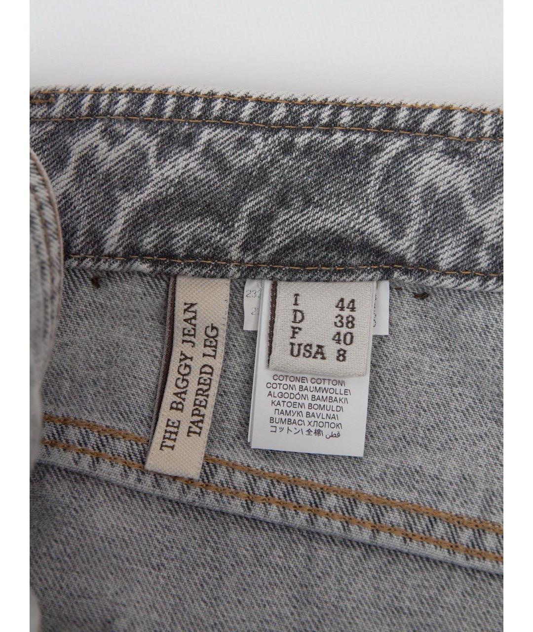 BRUNELLO CUCINELLI Серые хлопковые джинсы слим, фото 5