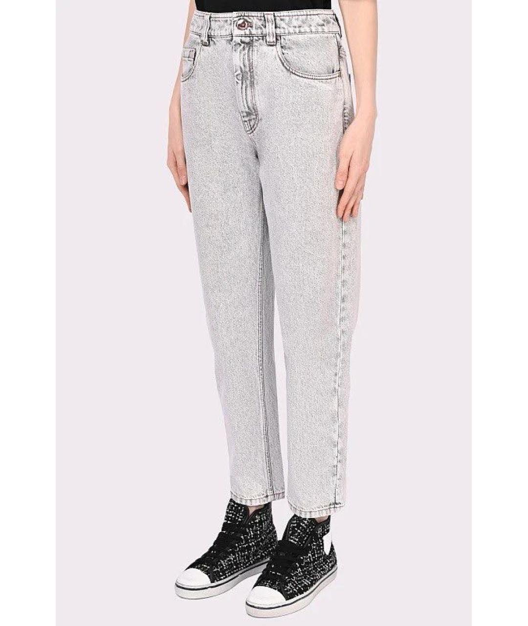 BRUNELLO CUCINELLI Серые хлопковые джинсы слим, фото 6