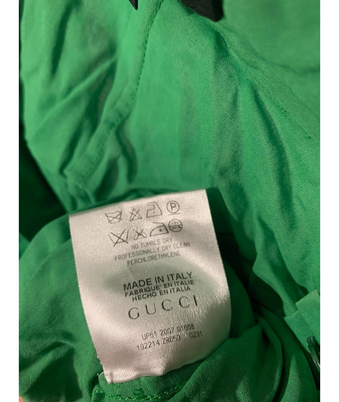GUCCI Зеленая хлопковая блузы, фото 5