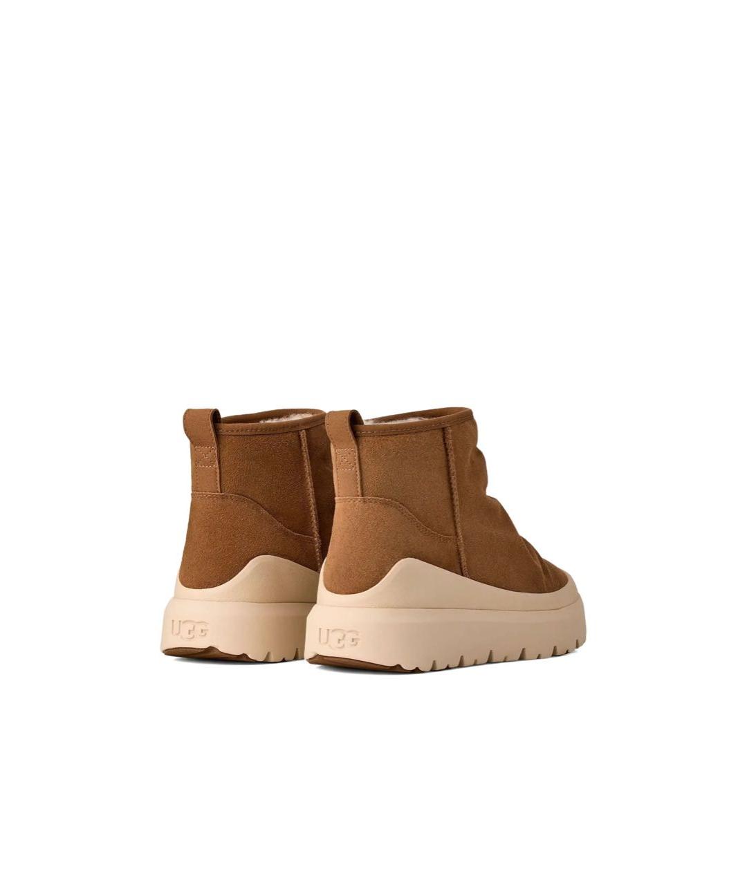 UGG AUSTRALIA Коричневые замшевые высокие ботинки, фото 3