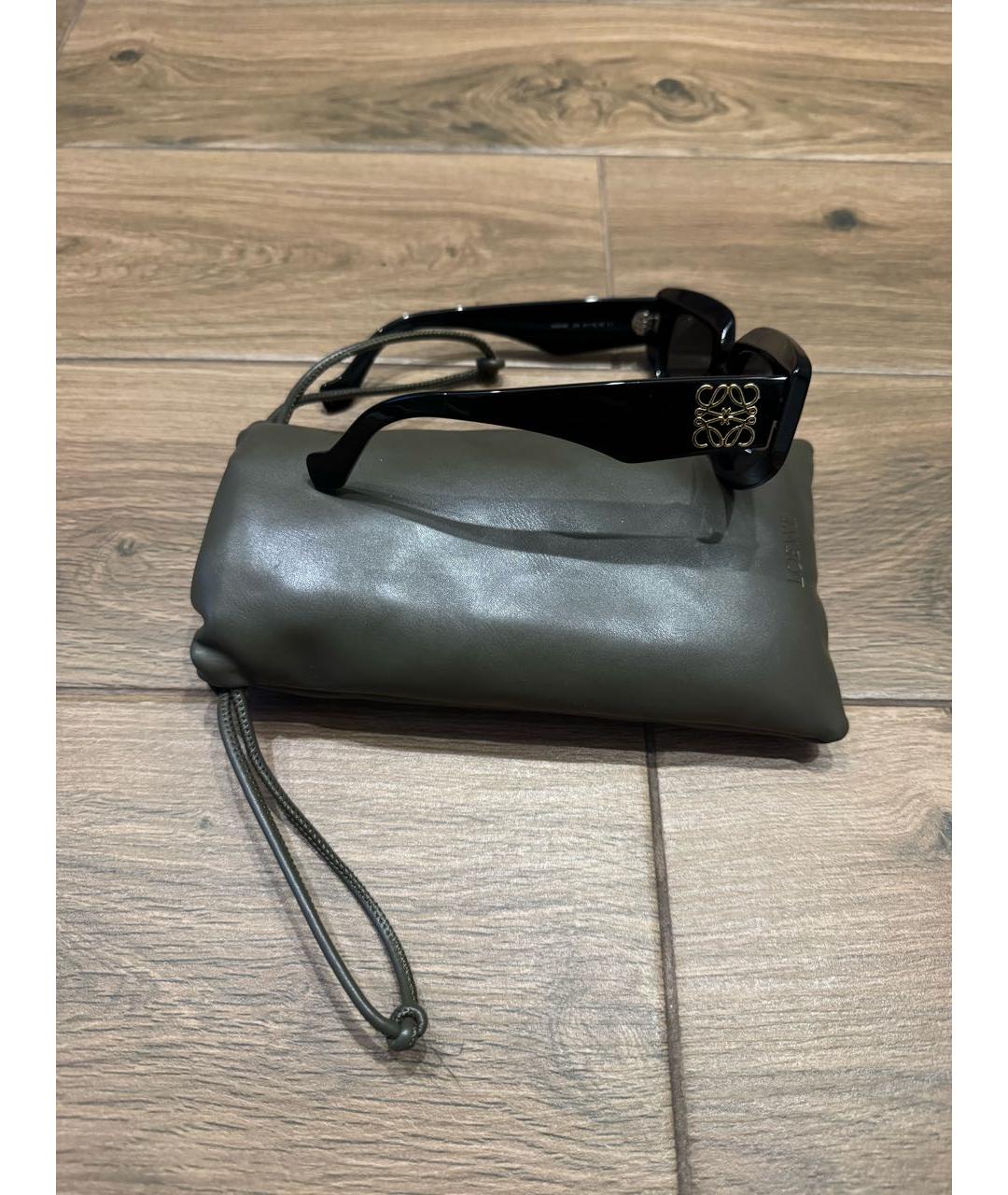 LOEWE Черные пластиковые солнцезащитные очки, фото 2