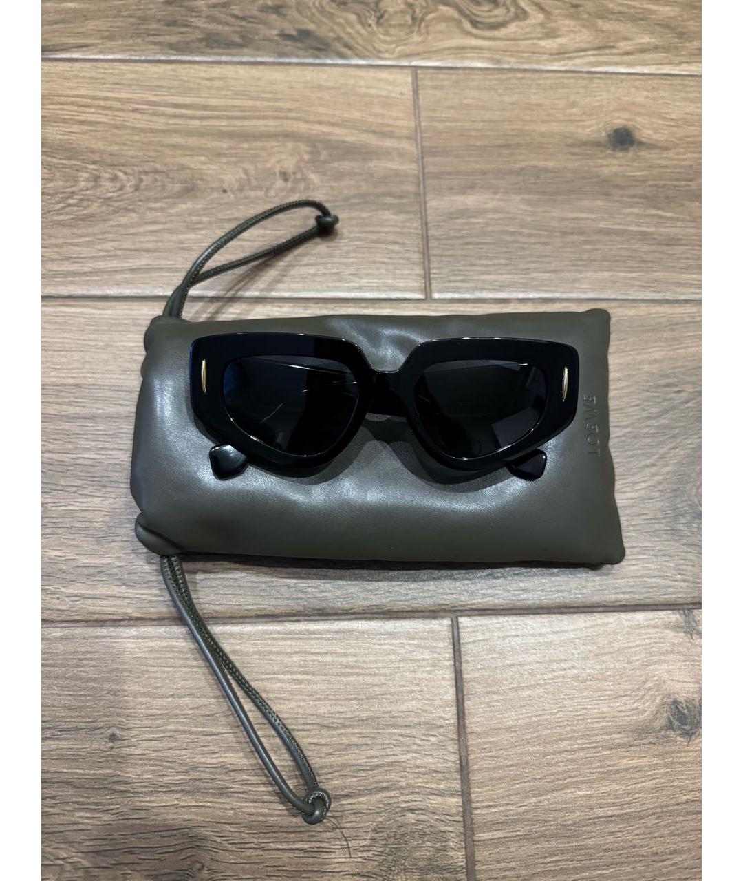 LOEWE Черные пластиковые солнцезащитные очки, фото 7