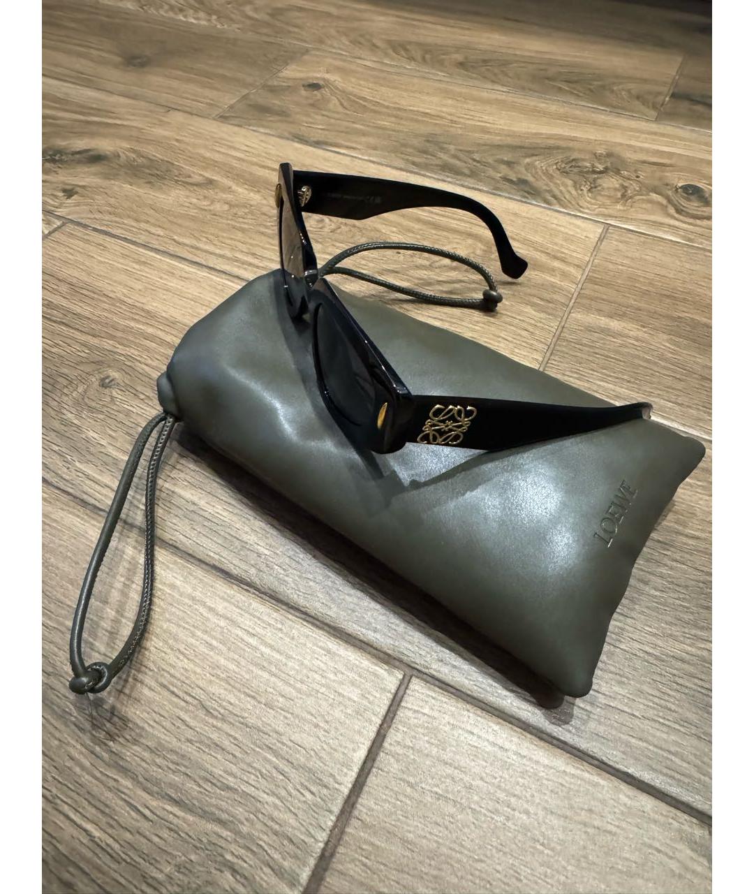 LOEWE Черные пластиковые солнцезащитные очки, фото 3