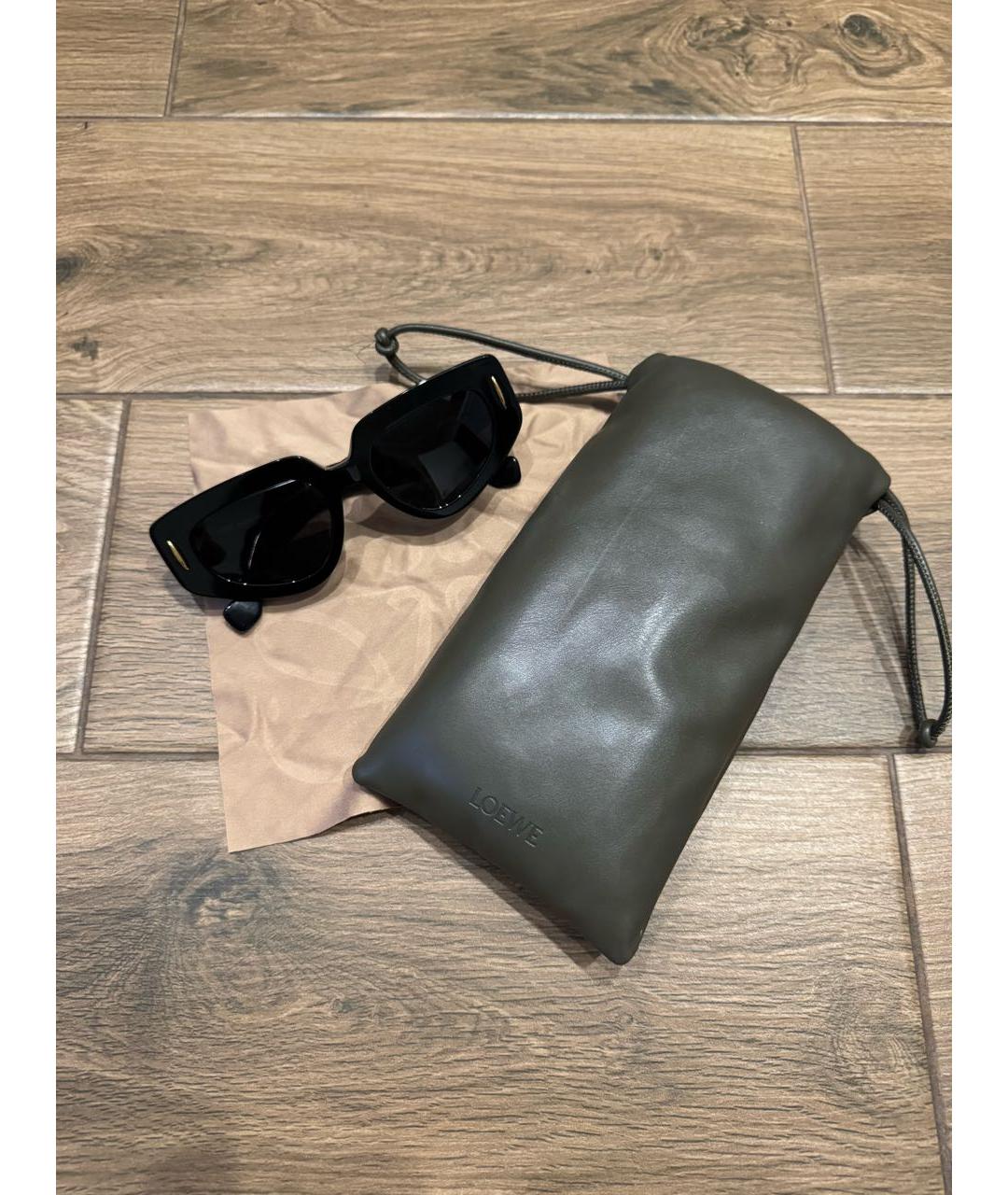 LOEWE Черные пластиковые солнцезащитные очки, фото 4