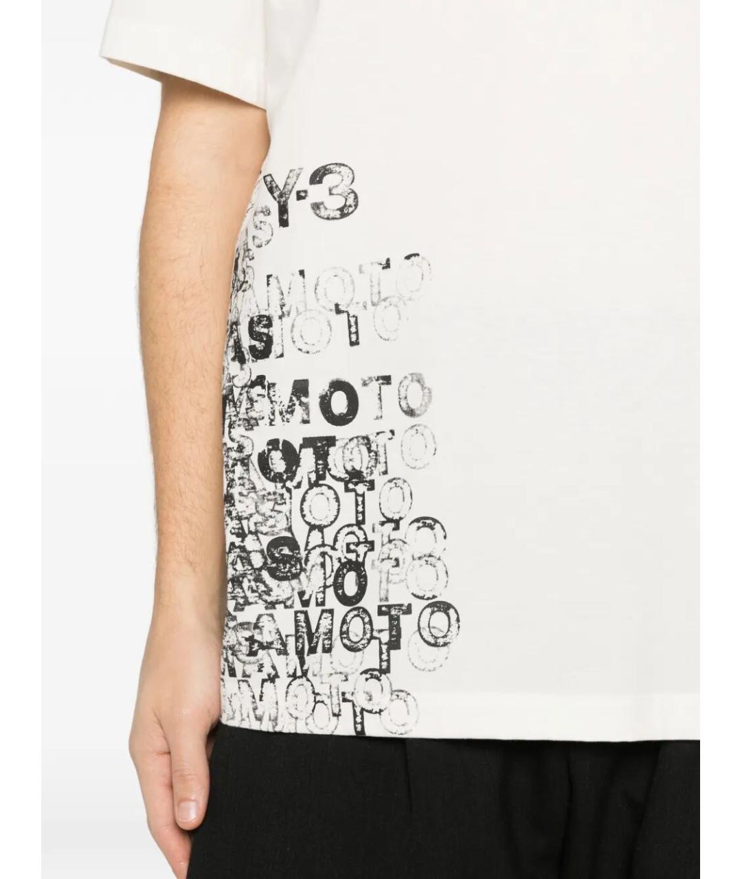Y-3 Белая хлопковая футболка, фото 3