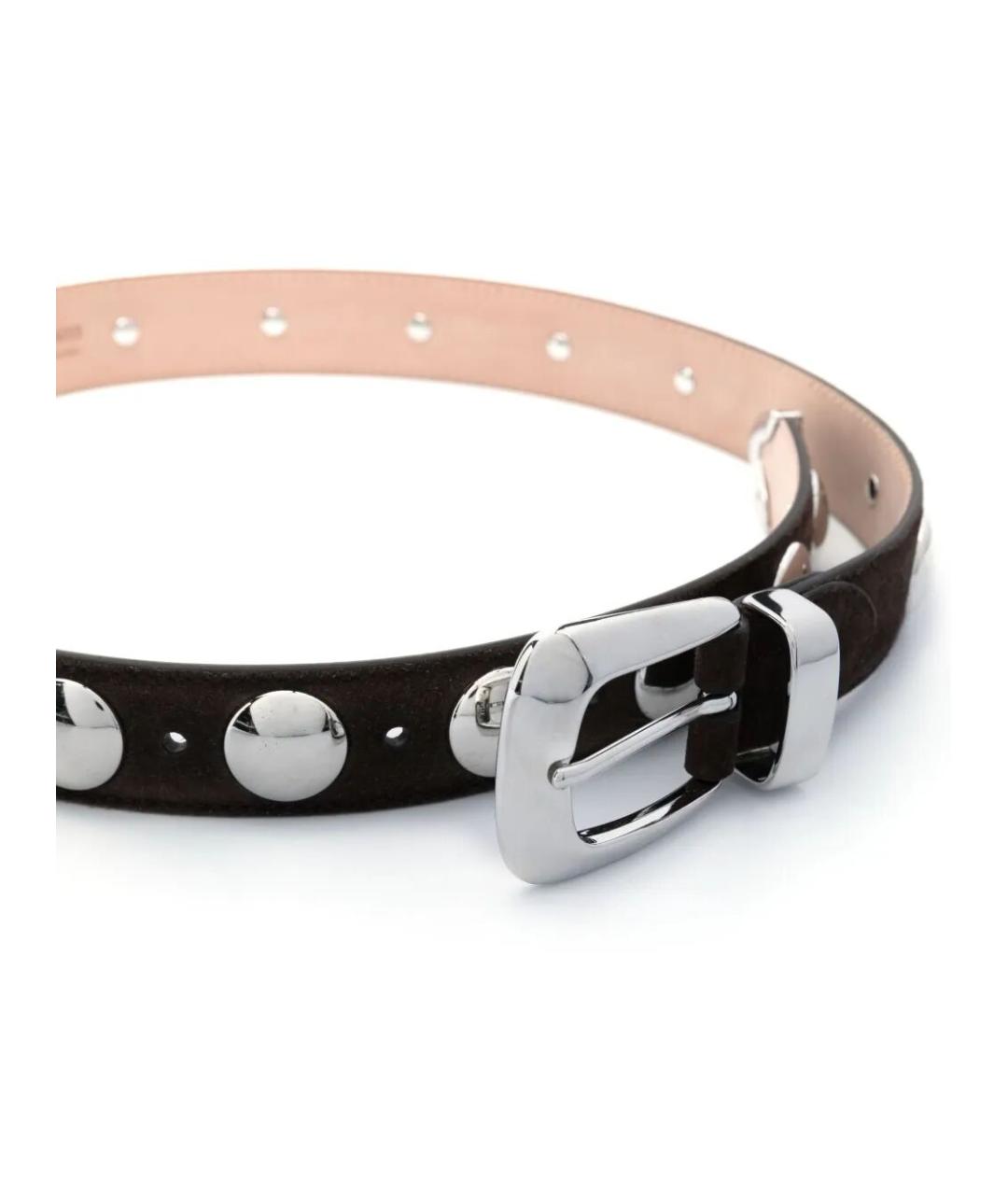 KHAITE Коричневый кожаный ремень, фото 2