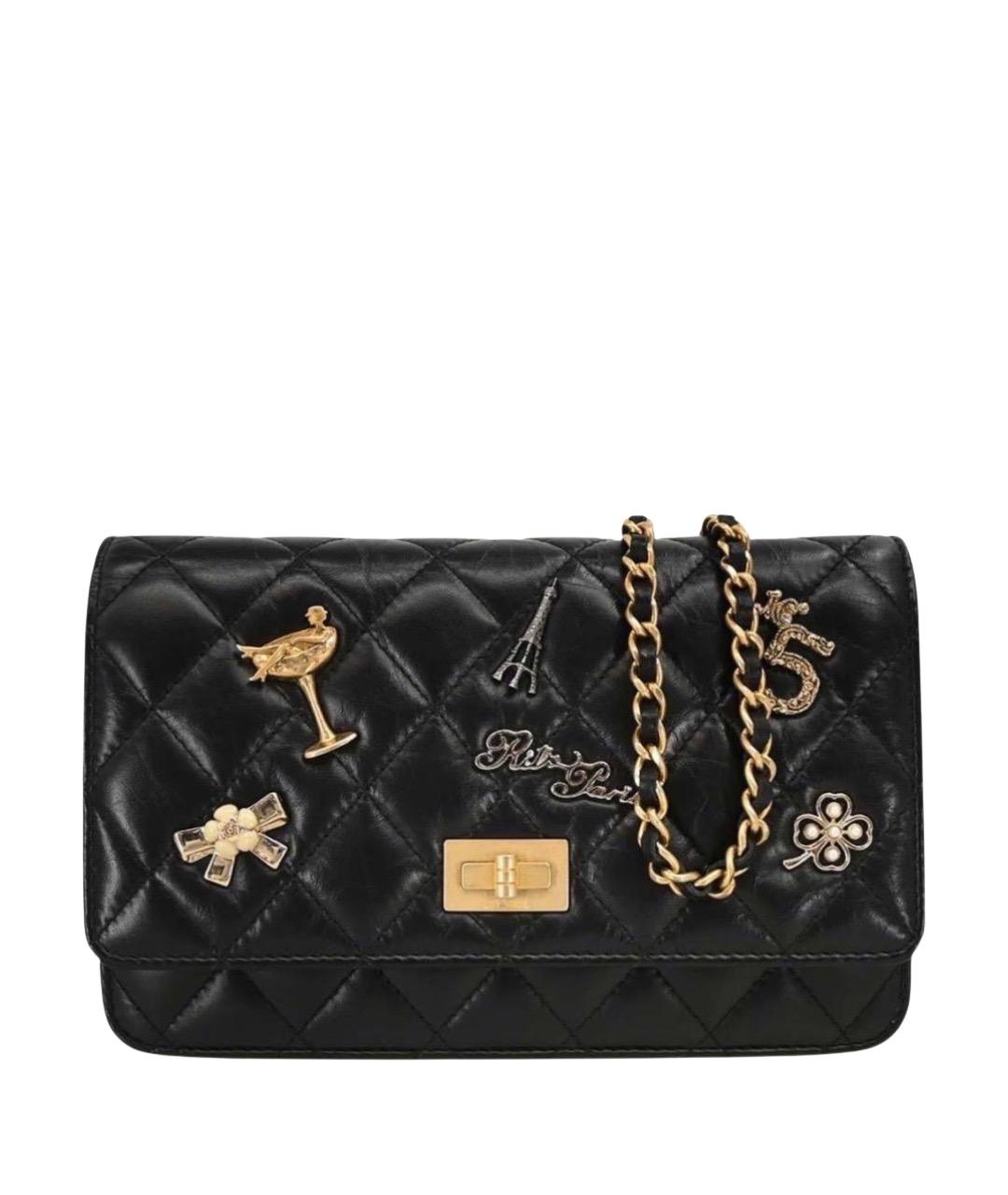 CHANEL Черная кожаная сумка через плечо, фото 1