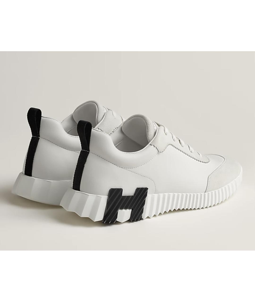 HERMES Белые кожаные низкие кроссовки / кеды, фото 3