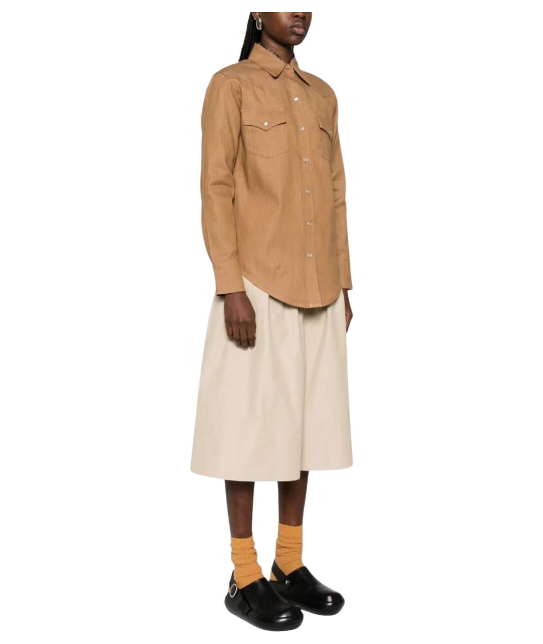 A.P.C. Коричневая хлопковая рубашка, фото 4