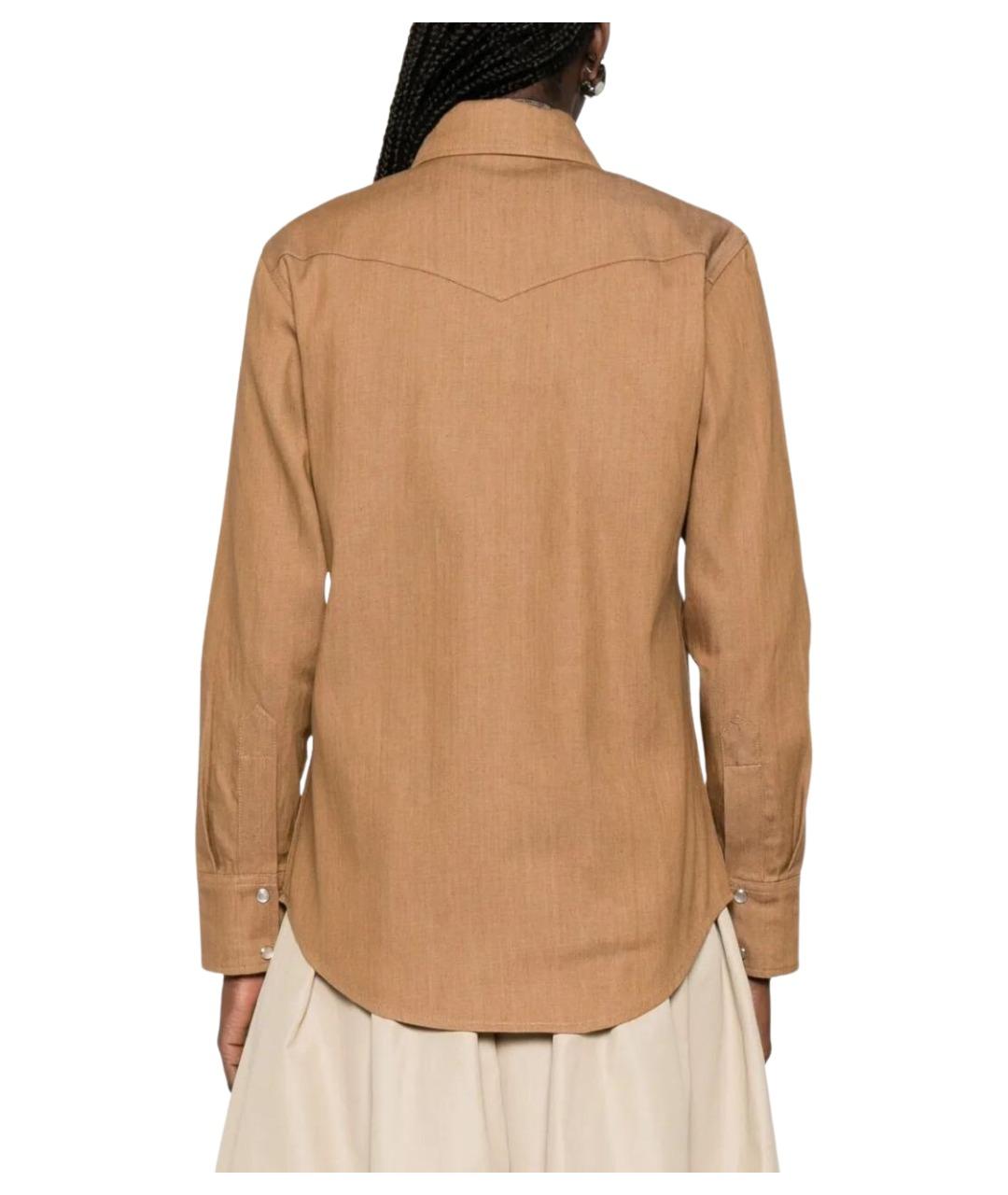 A.P.C. Коричневая хлопковая рубашка, фото 3