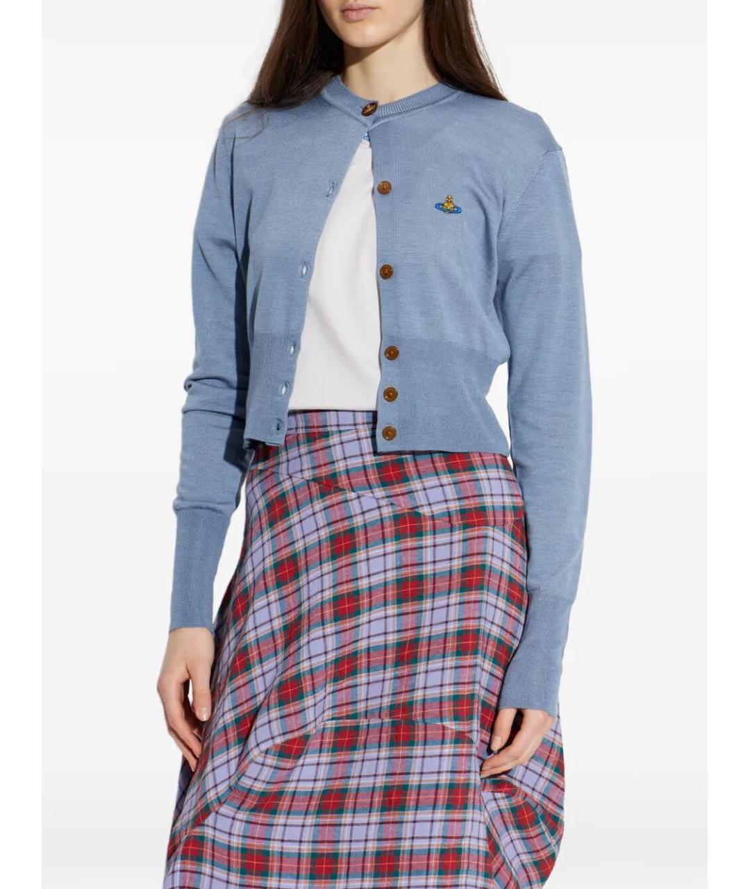 VIVIENNE WESTWOOD Голубой шерстяной кардиган, фото 2