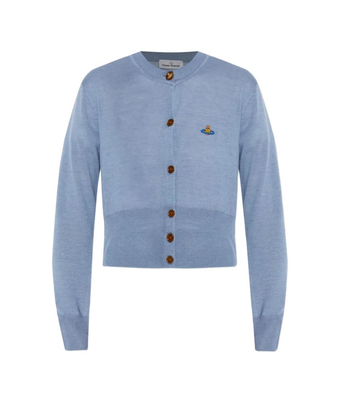VIVIENNE WESTWOOD Голубой шерстяной кардиган, фото 1