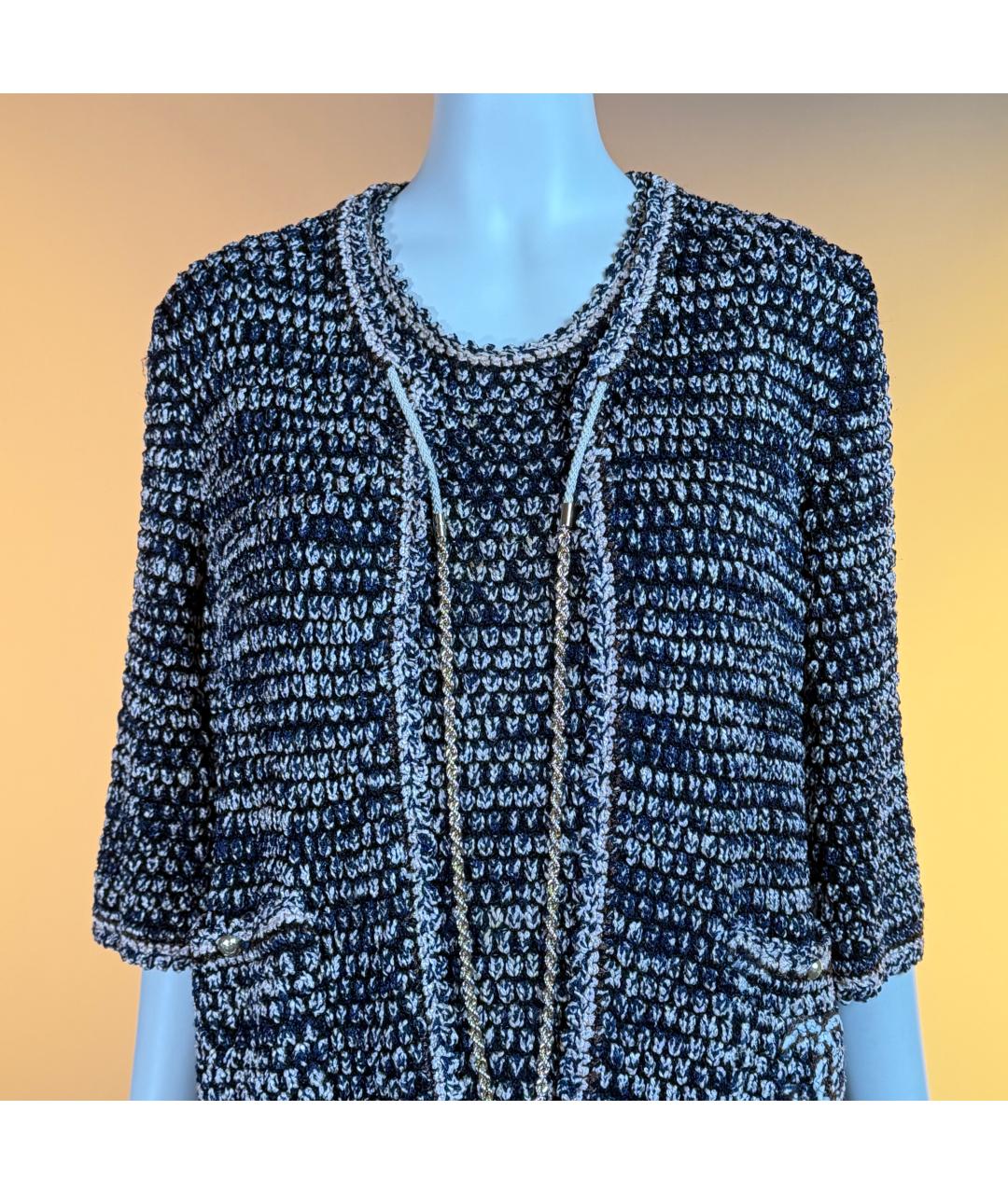 CHANEL Синий твидовый костюм с юбками, фото 2