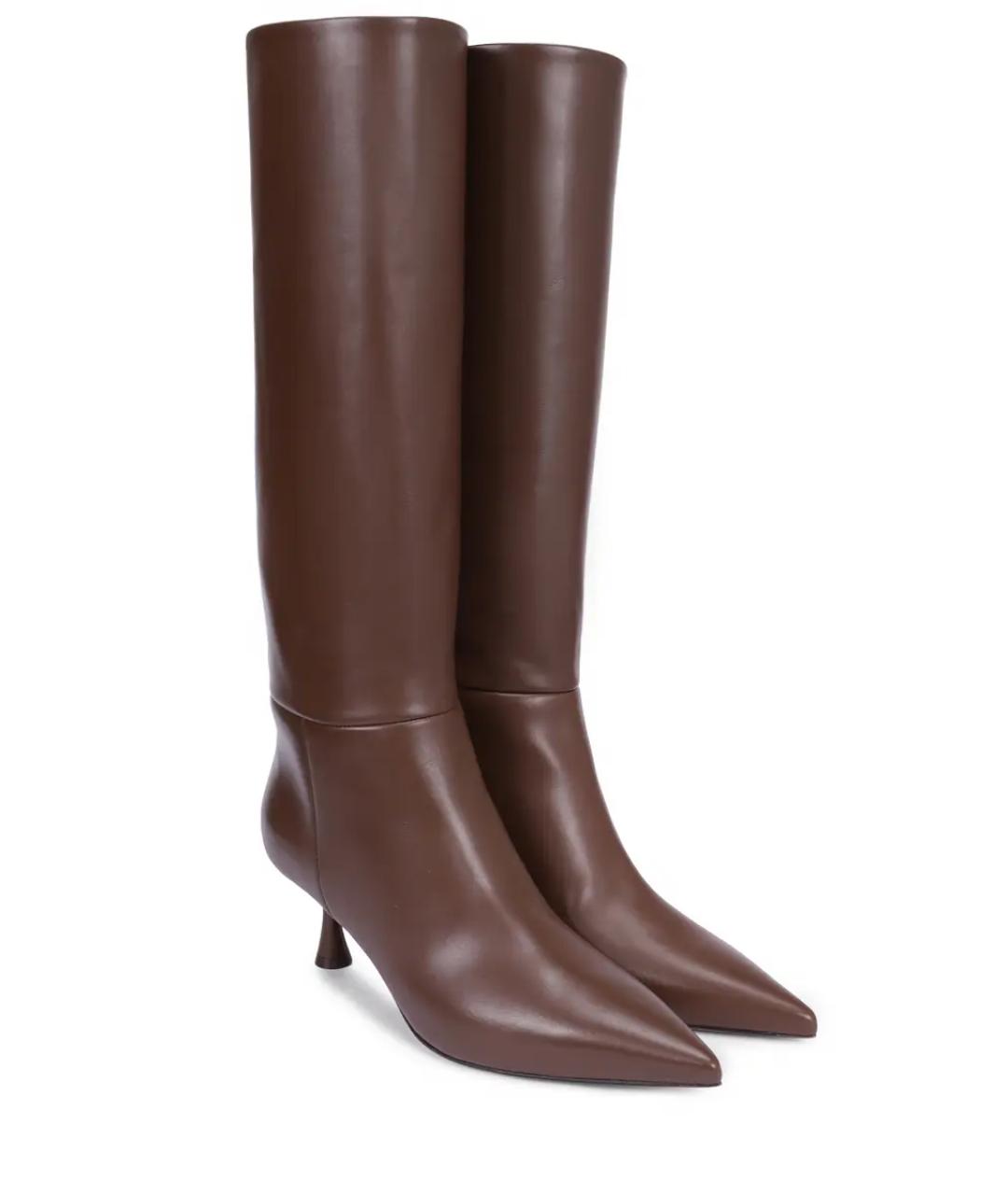 GIANVITO ROSSI Коричневые кожаные сапоги, фото 2