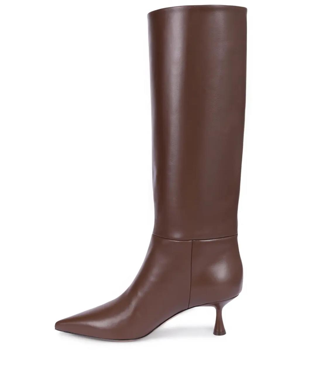 GIANVITO ROSSI Коричневые кожаные сапоги, фото 3