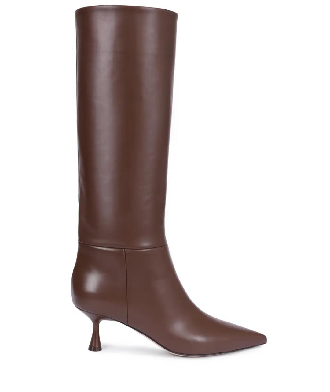 GIANVITO ROSSI Коричневые кожаные сапоги, фото 1