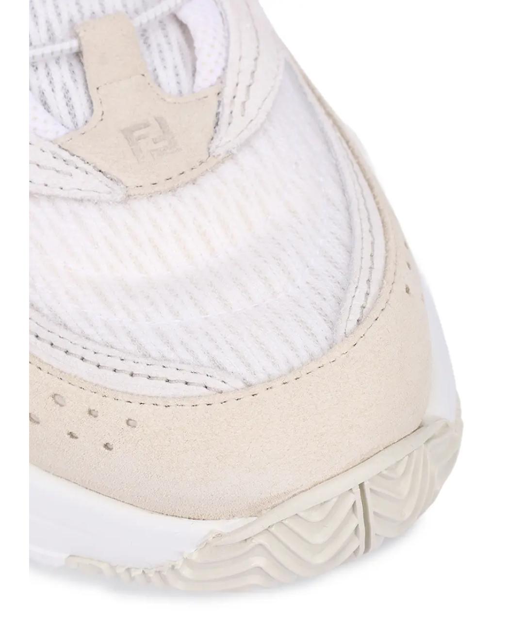 FENDI Белые текстильные кроссовки, фото 5