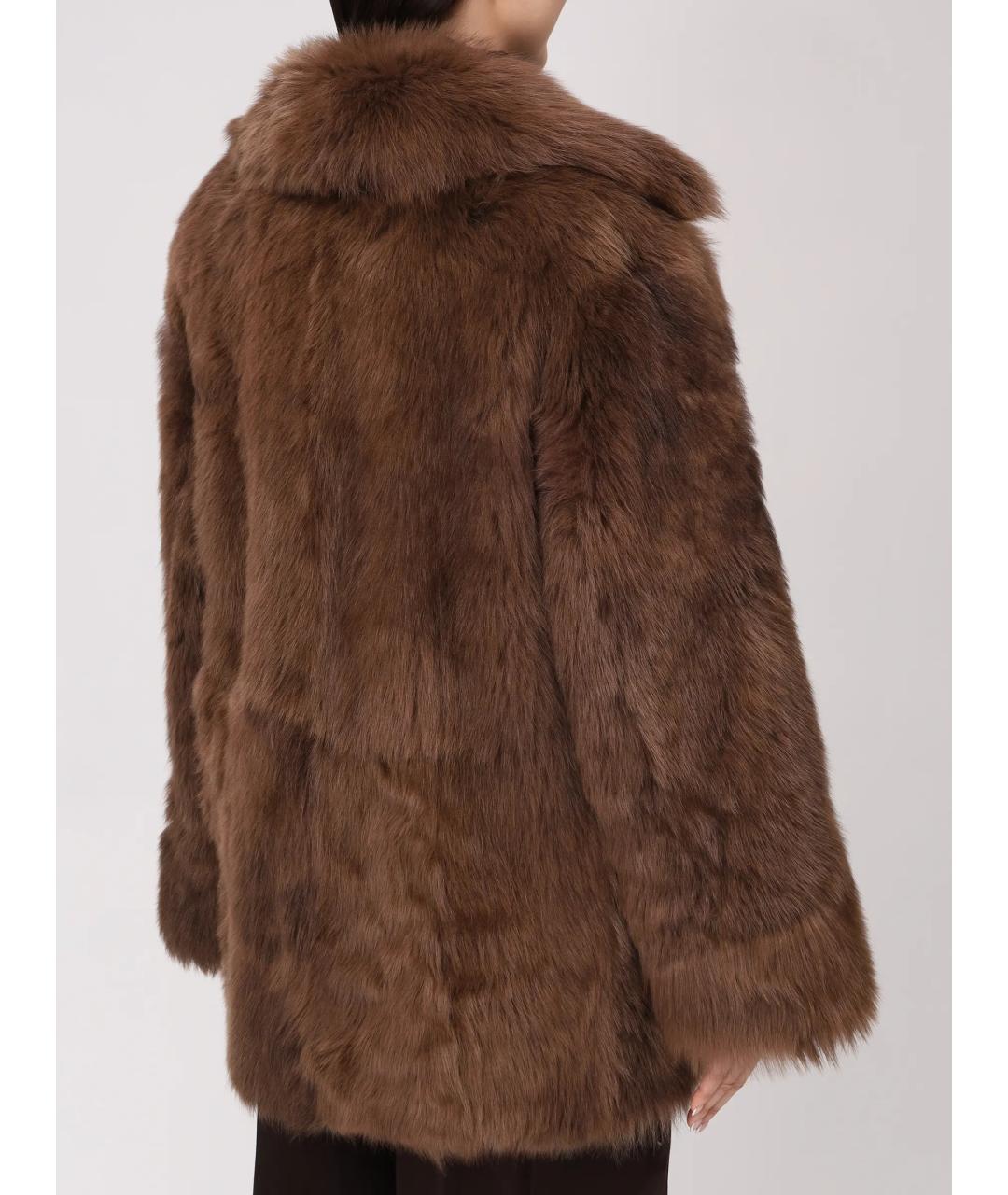 RINDI Коричневая меховая шуба, фото 3
