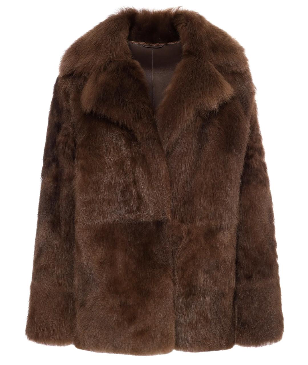 RINDI Коричневая меховая шуба, фото 1