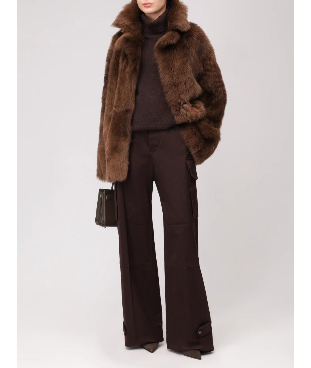 RINDI Коричневая меховая шуба, фото 2