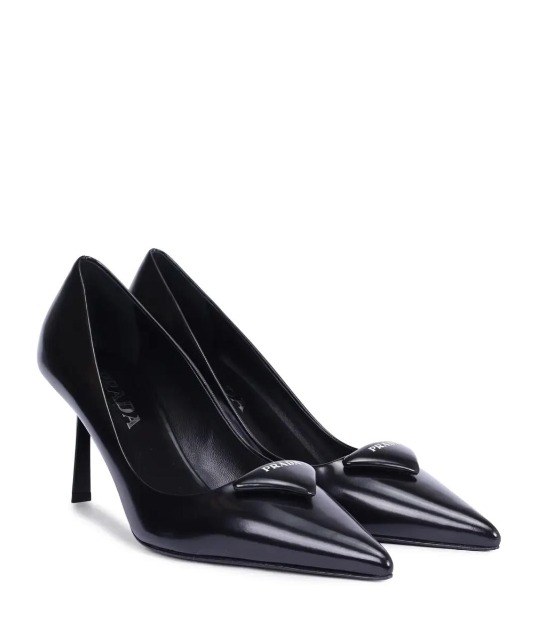 PRADA Черные кожаные туфли, фото 2