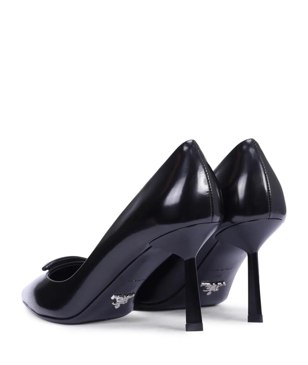 PRADA Черные кожаные туфли, фото 4