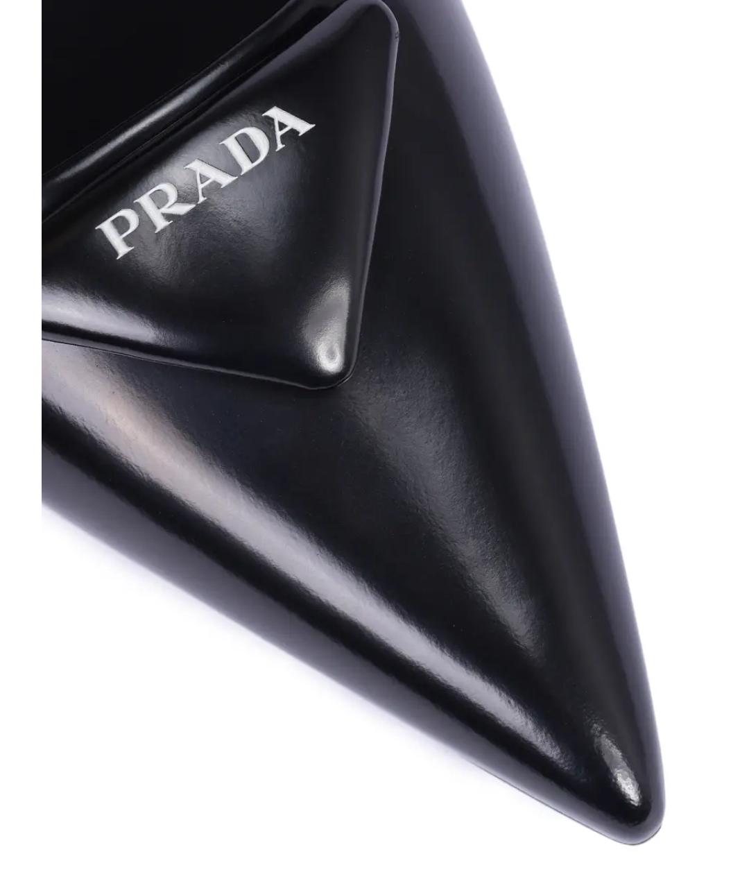 PRADA Черные кожаные туфли, фото 5