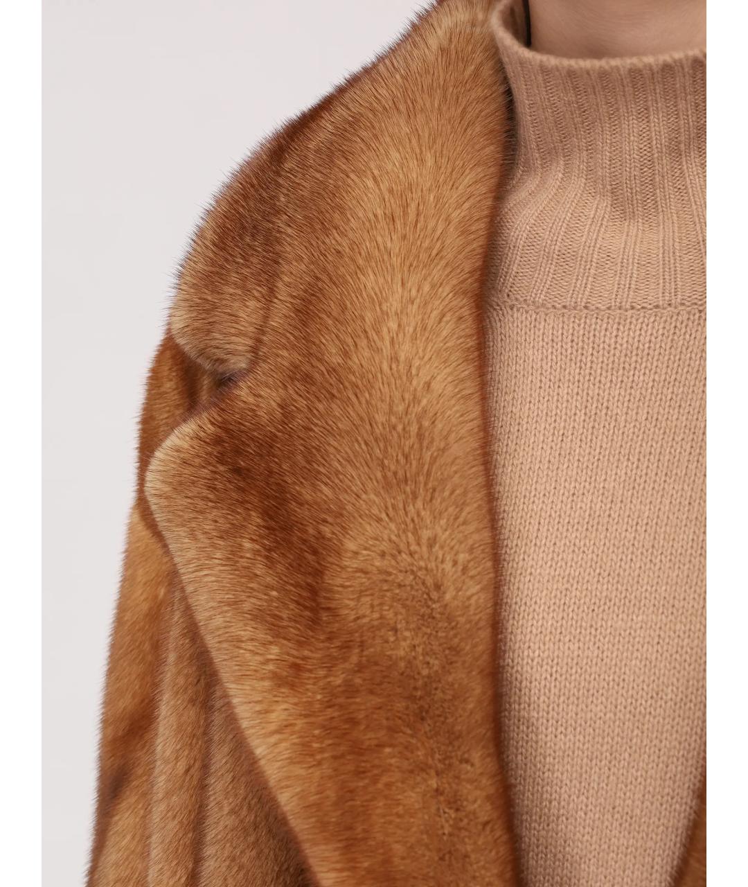 RINDI Коричневая меховая шуба, фото 5