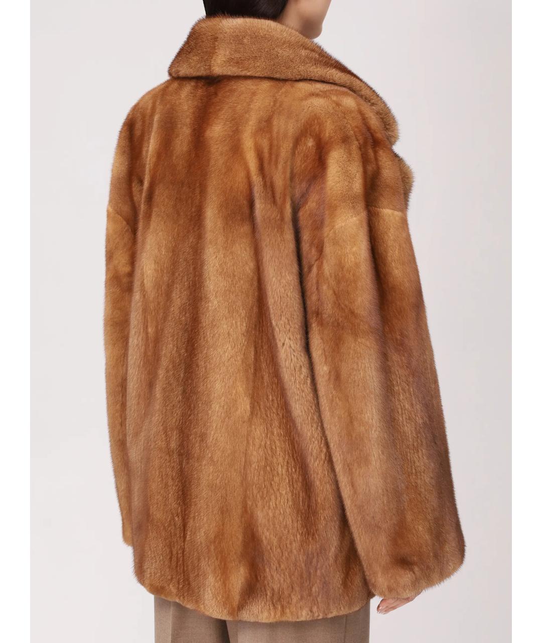 RINDI Коричневая меховая шуба, фото 3