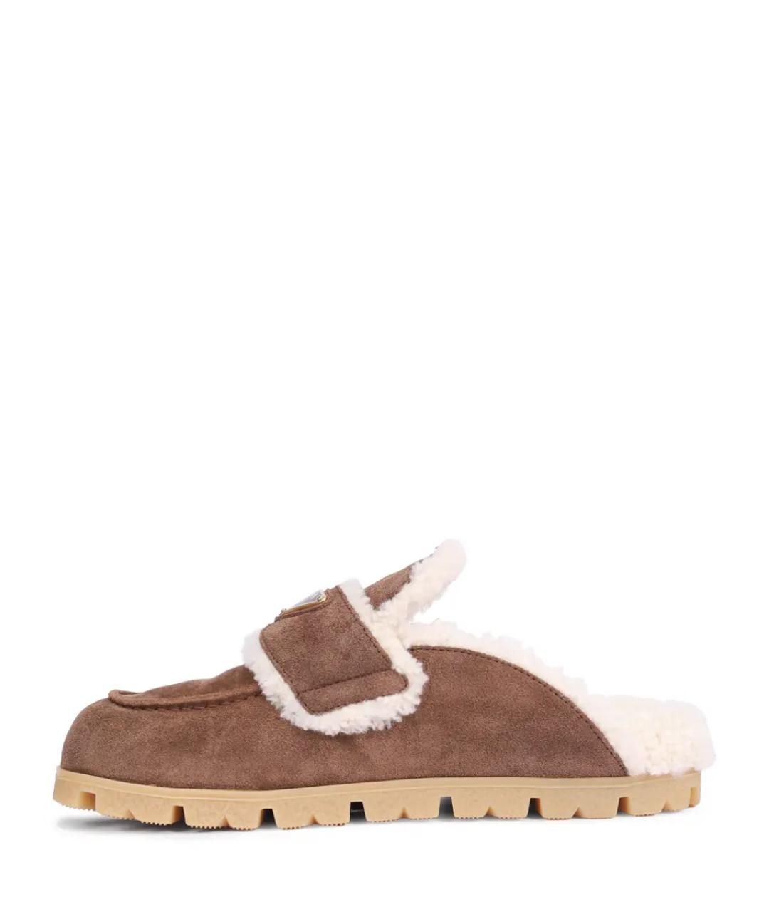 PRADA Коричневые замшевые мюли, фото 3