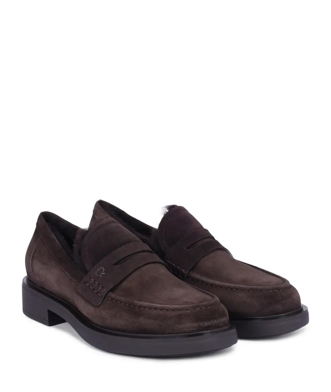 GIANVITO ROSSI Коричневые замшевые лоферы, фото 2