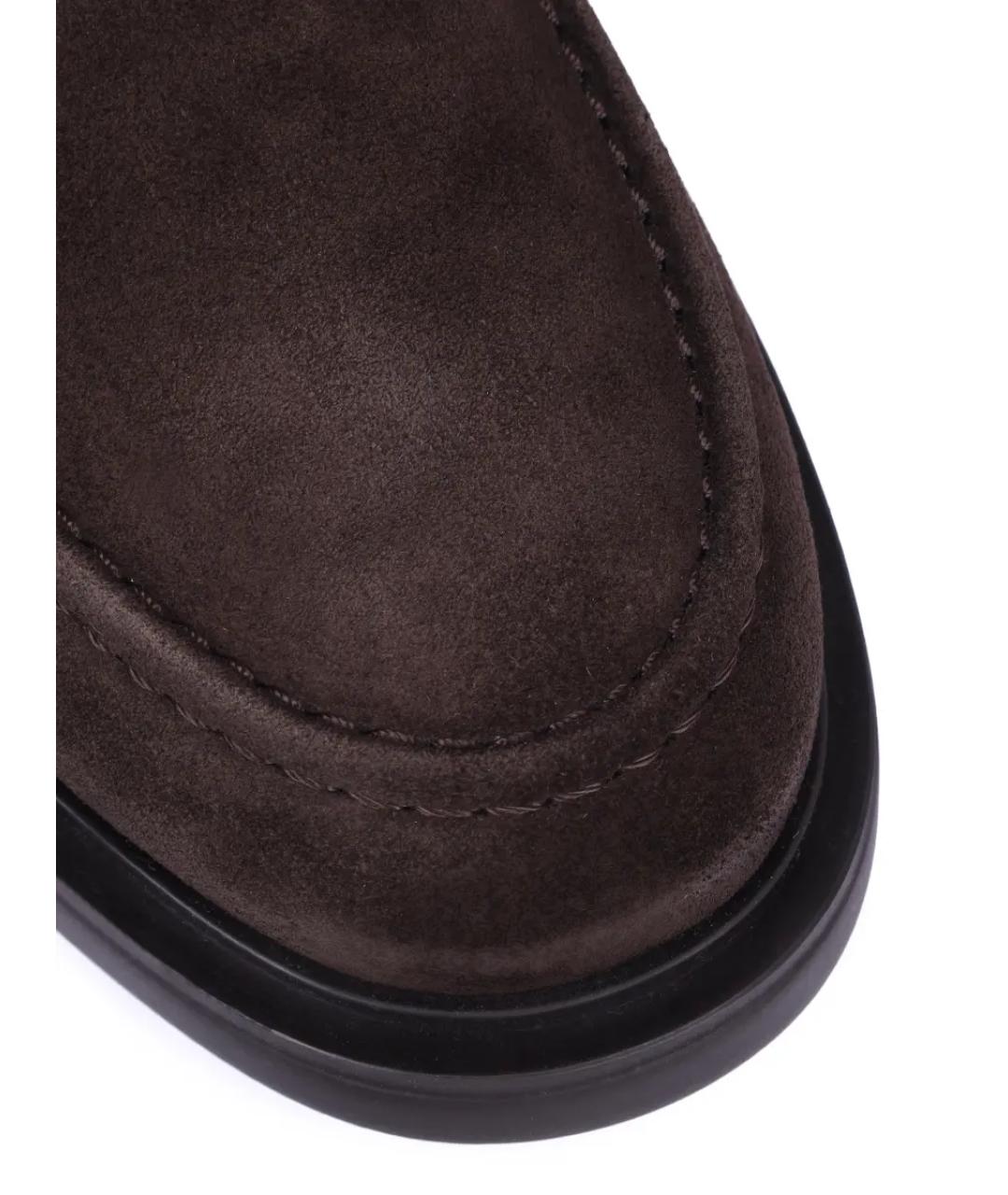 GIANVITO ROSSI Коричневые замшевые лоферы, фото 5