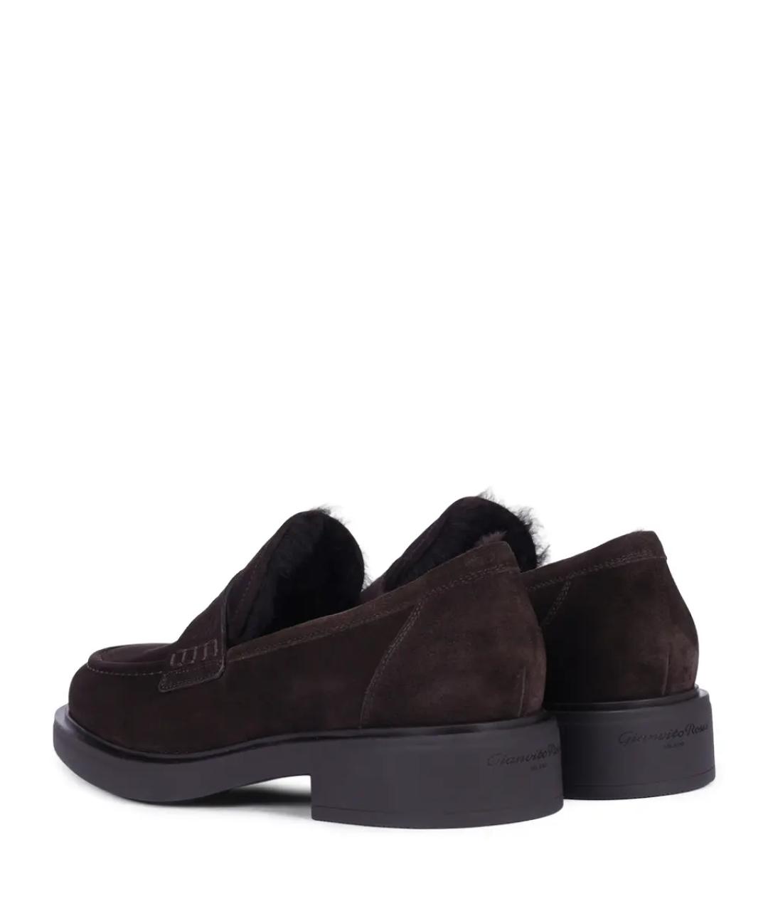 GIANVITO ROSSI Коричневые замшевые лоферы, фото 4