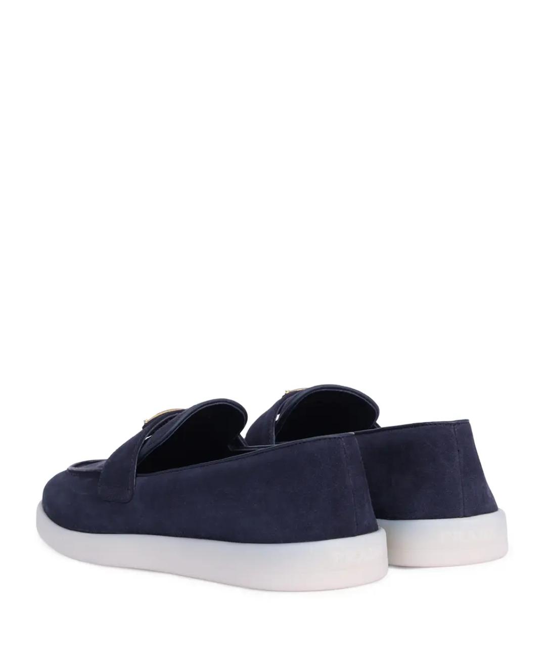 PRADA Синие замшевые лоферы, фото 4