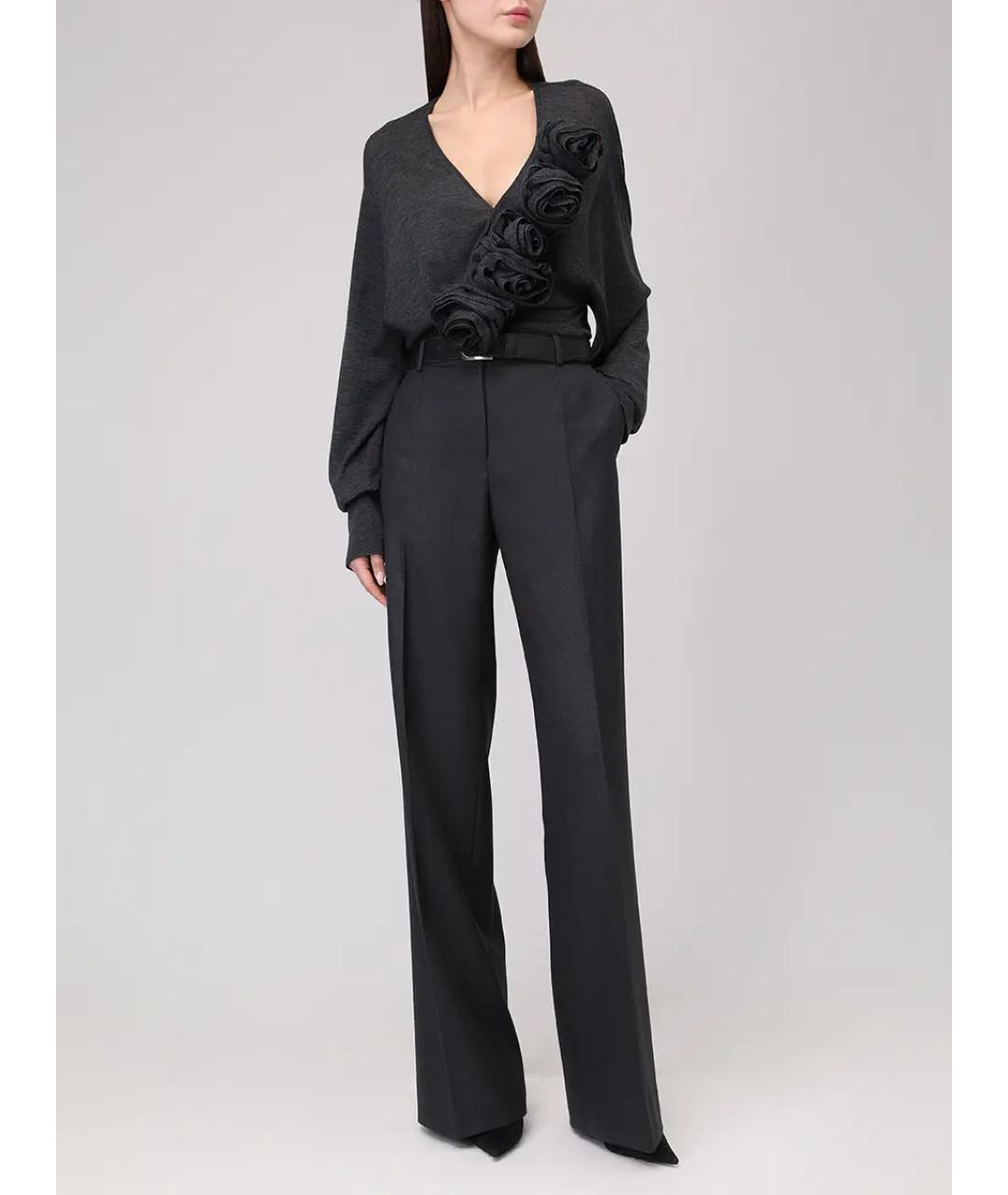 ALBERTA FERRETTI Серый шерстяной джемпер / свитер, фото 2