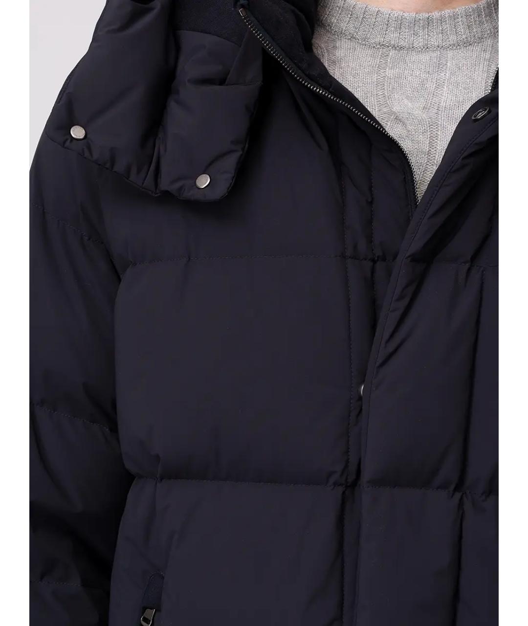 KITON Синий полиамидовый пуховик, фото 5