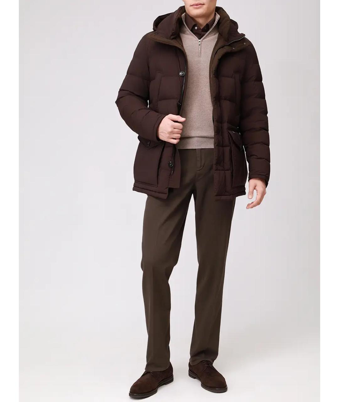 KITON Коричневый пуховик, фото 2