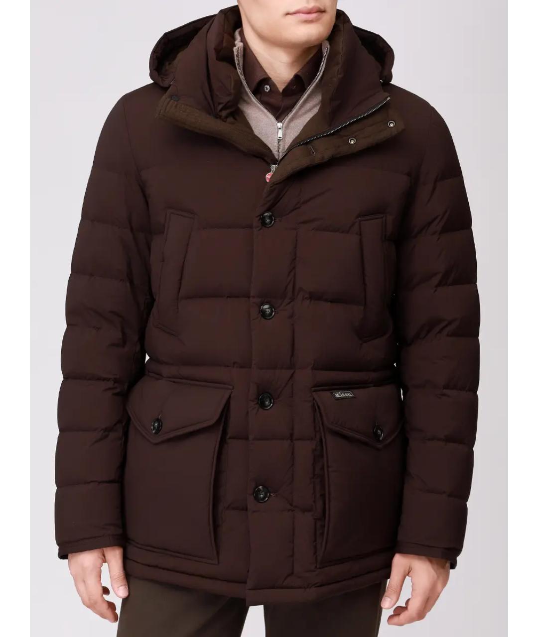 KITON Коричневый пуховик, фото 4