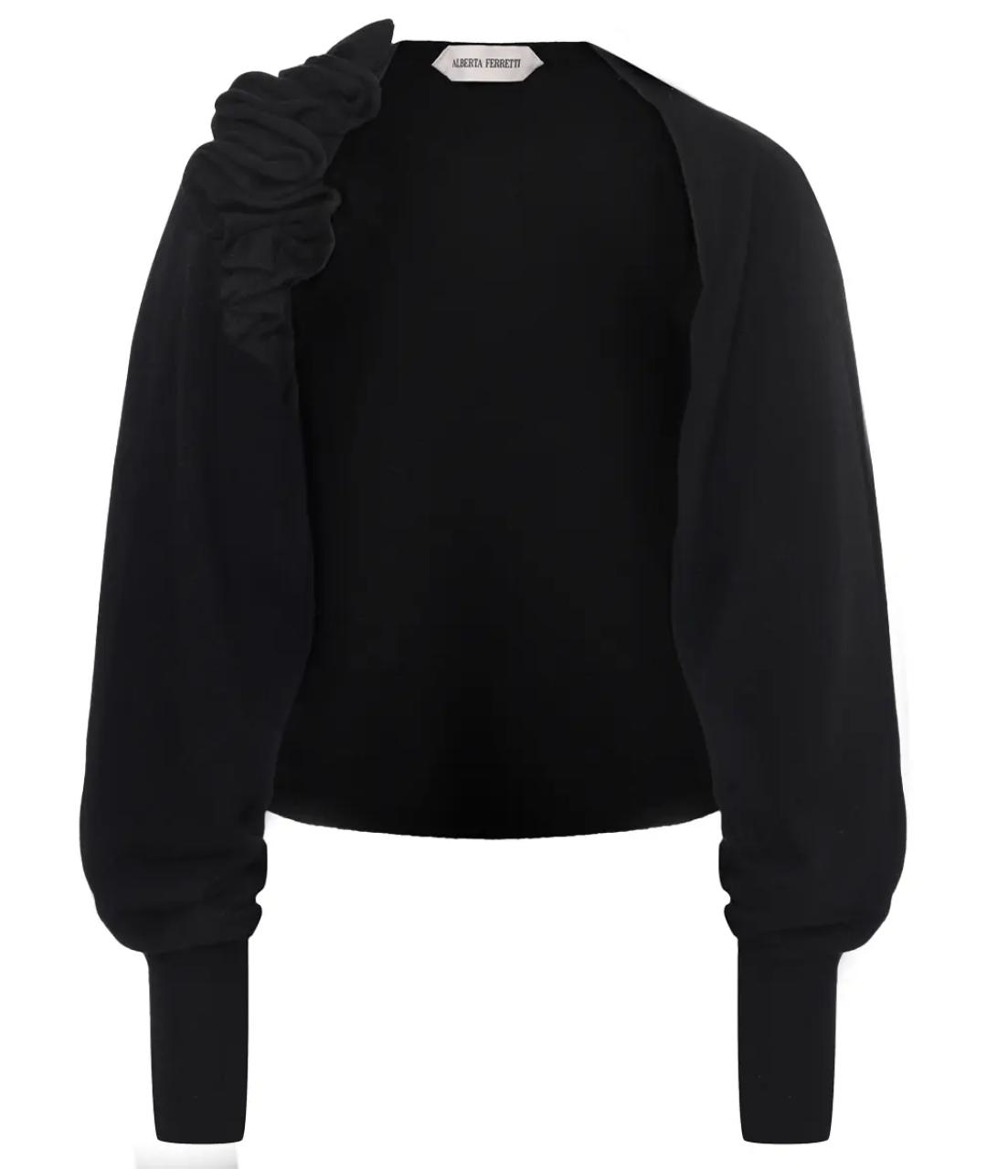 ALBERTA FERRETTI Черный шерстяной кардиган, фото 1