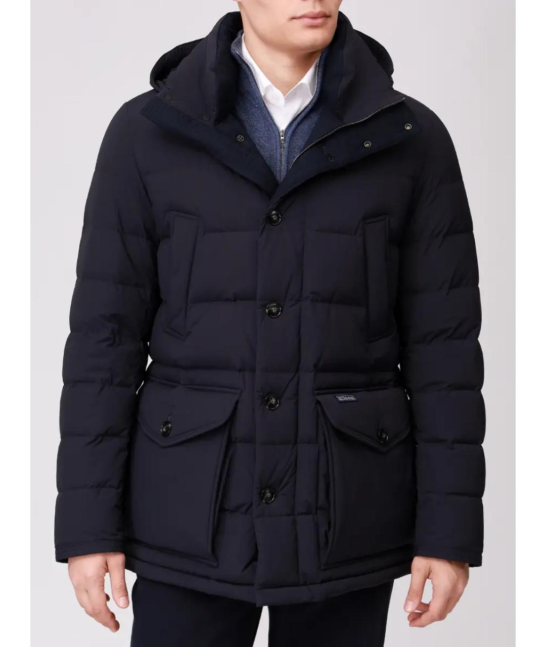 KITON Темно-синий пуховик, фото 4