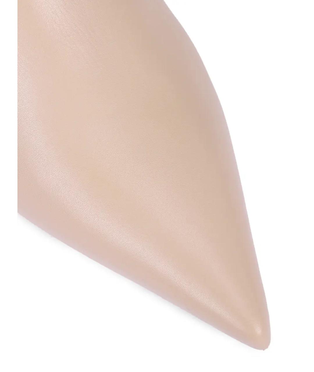 GIANVITO ROSSI Бежевые кожаные ботильоны, фото 5