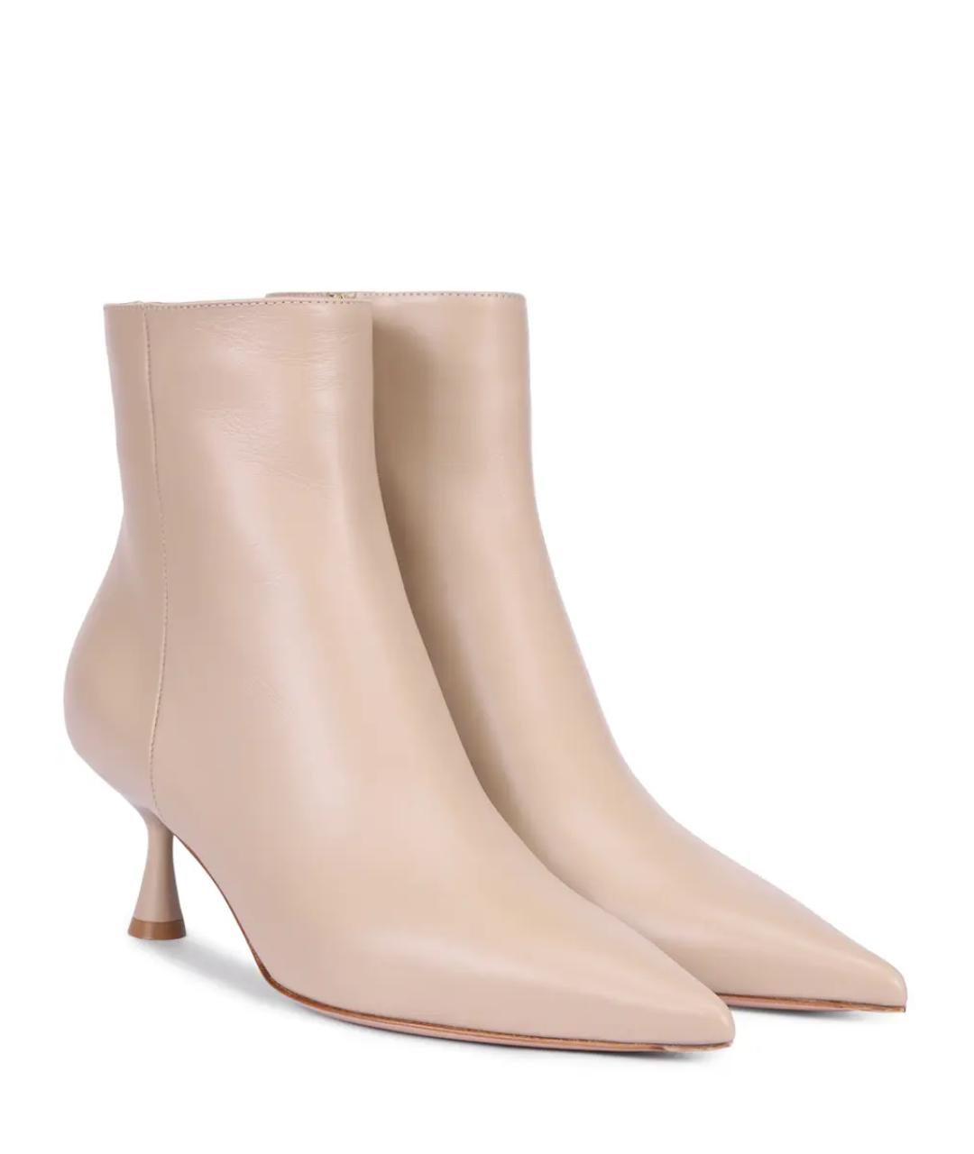 GIANVITO ROSSI Бежевые кожаные ботильоны, фото 2