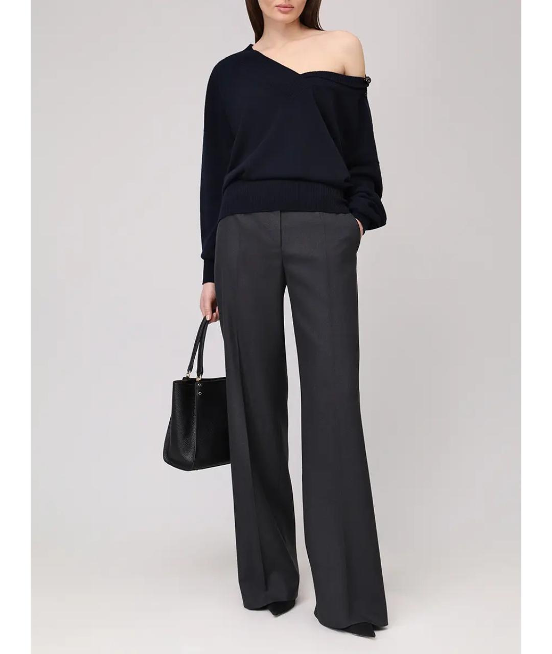 ALBERTA FERRETTI Синий кашемировый джемпер / свитер, фото 2