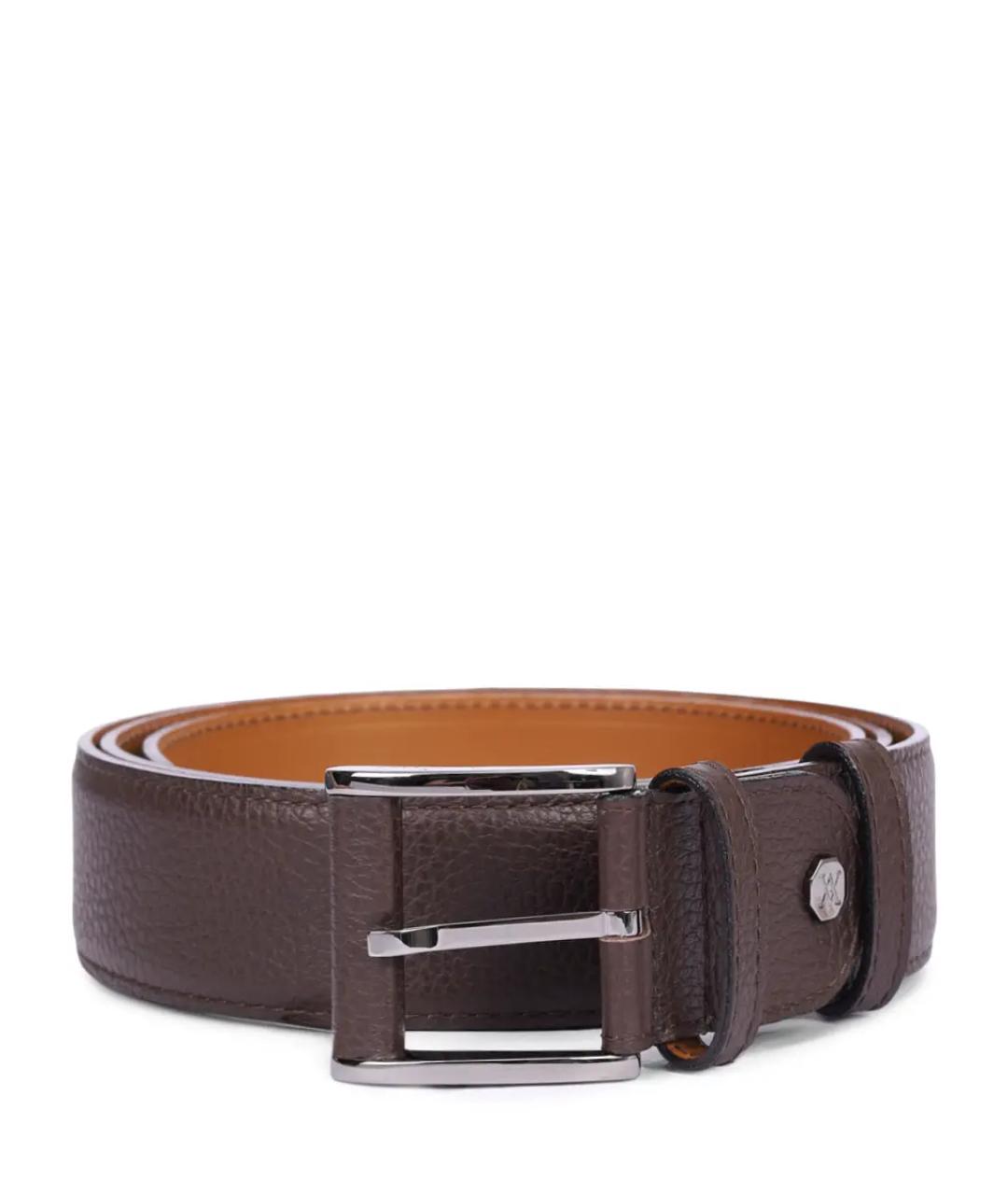 ARTIOLI Коричневый кожаный ремень, фото 1