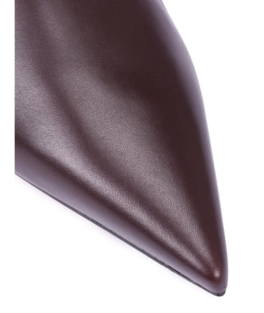 GIANVITO ROSSI Бордовые кожаные сапоги, фото 5