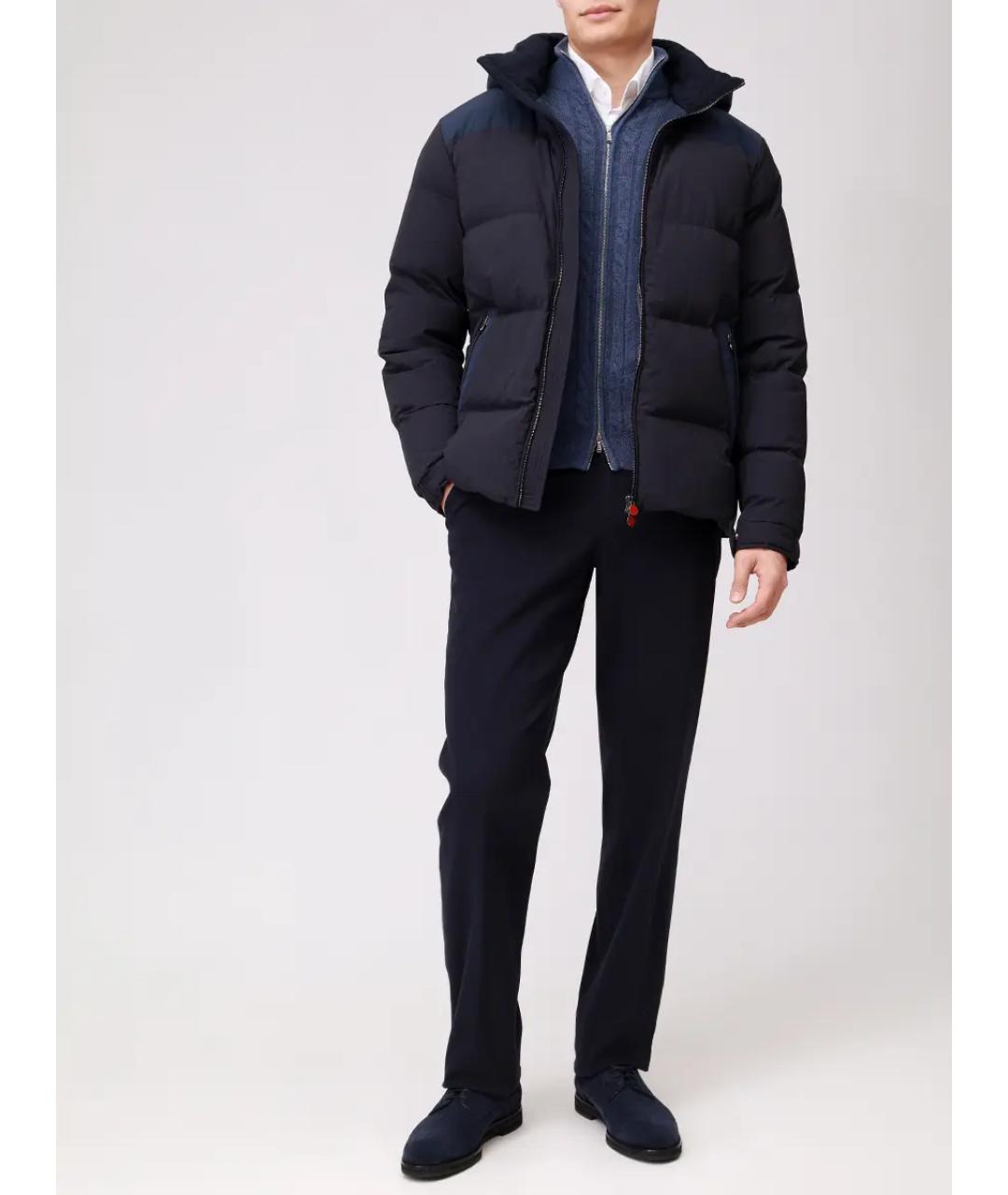 KITON Синий пуховик, фото 2